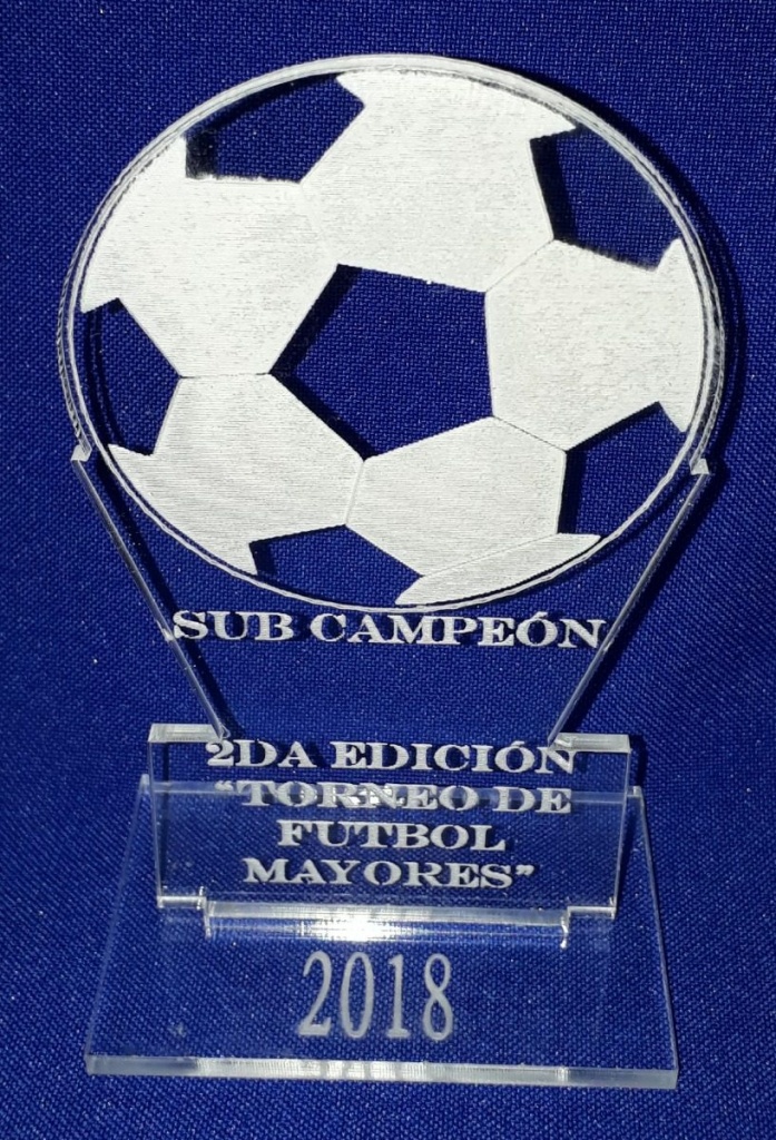 Trofeo Souvenir Cumpleaños Pelota Acrilico Futbol