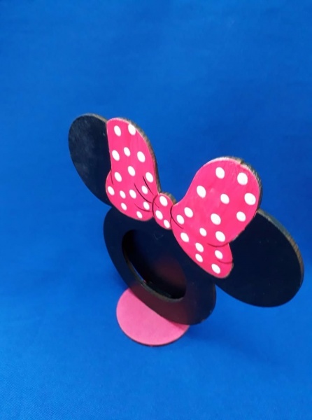 Portaretrato Souvenir Mdf Cumplea Os Mickey Y Minnie Color